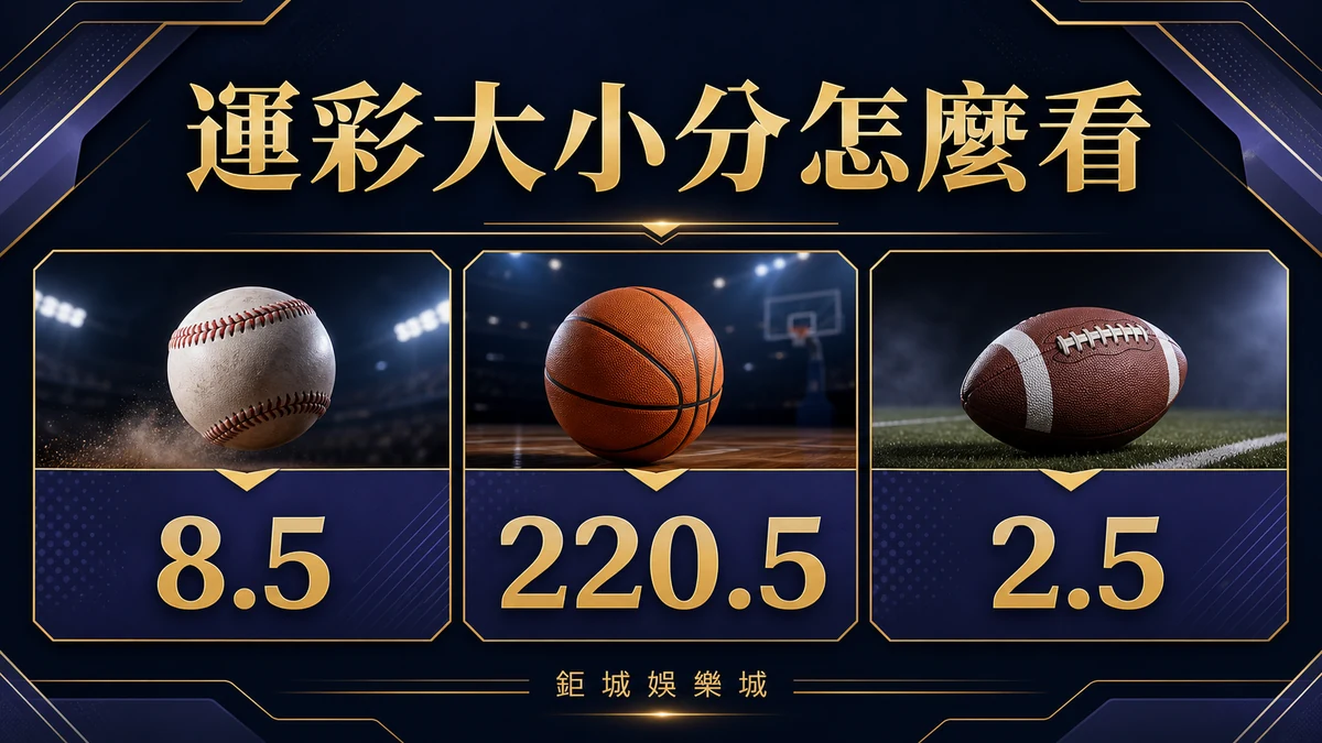 運彩大小分怎麼看？棒球、籃球與足球結算範例