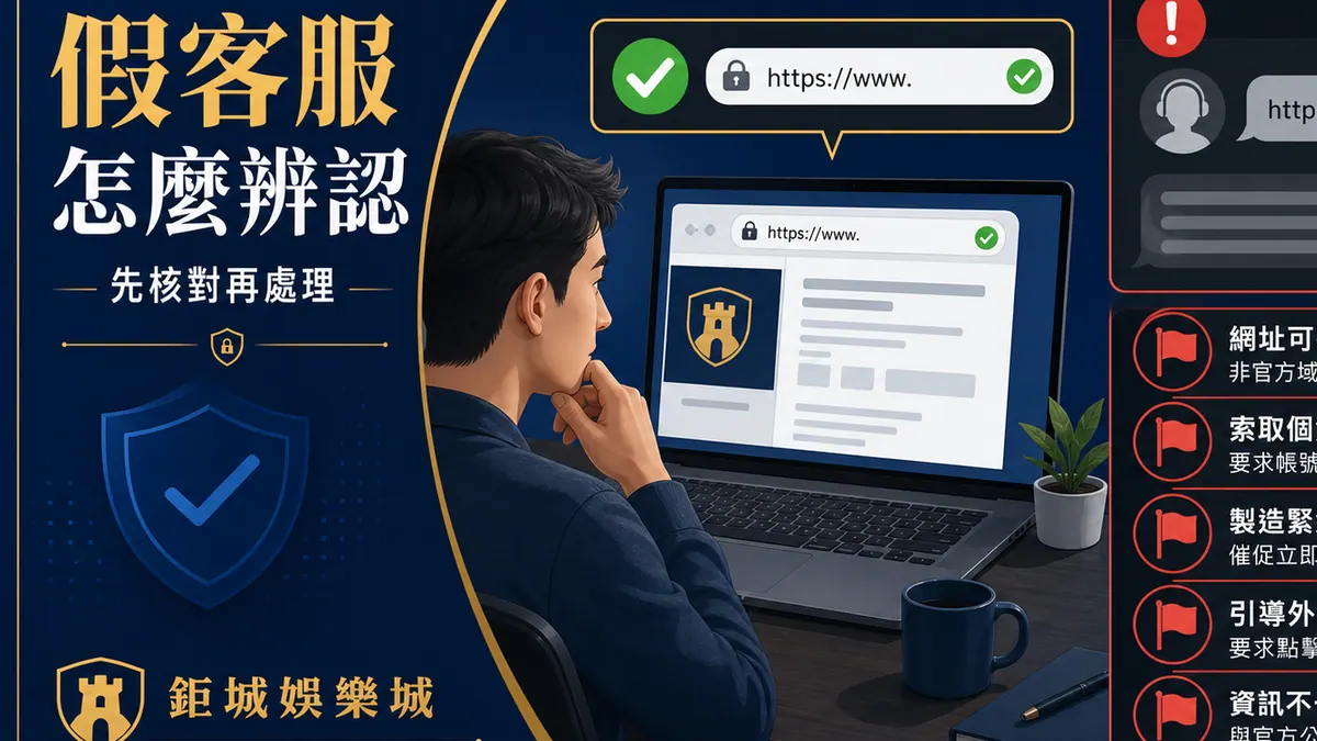 鉅城娛樂城｜娛樂城冒用客服怎麼辨認？網址、聯絡入口與釣魚訊息檢查重點整理