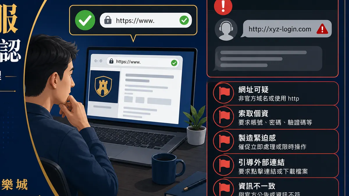鉅城娛樂城｜娛樂城冒用客服怎麼辨認？網址、聯絡入口與釣魚訊息檢查重點整理